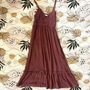 Indulge Mauve Midi Dress